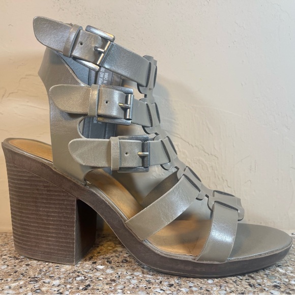 Rampage Jeana Heels Women’s Size 9M Taupe Brown Open Toe Block Heel Gladiator - Picture 12 of 12